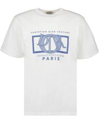 Dior - Charm Logo Print Crewneck T-shirt - Lyst