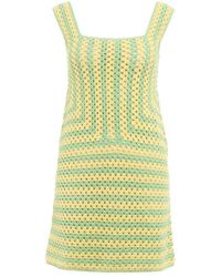 STAUD - Psychedelic Crochet-knit Mini Dress - Lyst