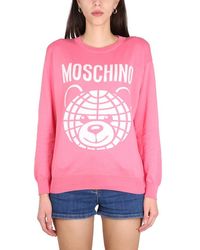 Moschino - Cotton Crew Neck Sweater - Lyst