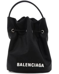 Womens Bags Bucket bags and bucket purses Black Gcds Satin Handbag in White 