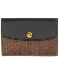 Etro - Essential Paisley Printed Foldover Wallet - Lyst