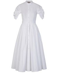McQueen - Organic Cotton Midi Dress - Lyst