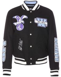 Off-White c/o Virgil Abloh - Off Eagle Wool Varsity Jacket - Lyst