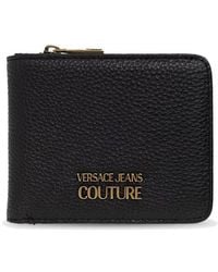 Versace - Logo Plaque Around-zip Wallet - Lyst