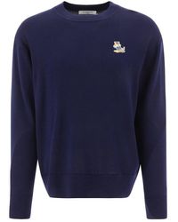 Maison Kitsuné - Crewneck Long-sleeved Sweatshirt - Lyst
