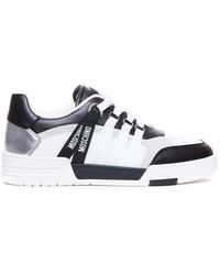 Moschino - Logo Tape Mesh Panelled Sneakers - Lyst