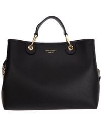 Emporio Armani - Bag In Textured Synthetic Leather - Lyst
