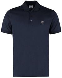 Burberry - Cotton And Silk Polo Shirt - Lyst