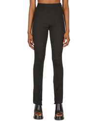 Courreges - High Waist Sheer Logo Patch Trousers - Lyst