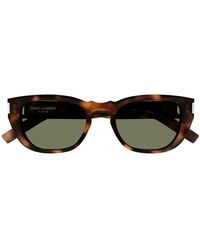 Saint Laurent - Oval Frame Sunglasses - Lyst