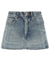 Balenciaga - Denim Mini Skirt - Lyst