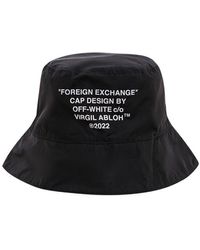 Off-White c/o Virgil Abloh Stitched Profile Unlined Printed Hats - Black