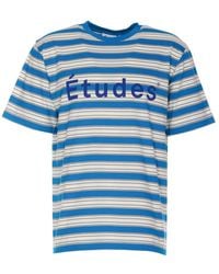 Etudes Studio - Logo Printed Stripe Detailed T-shirt - Lyst