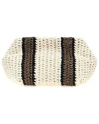 Brunello Cucinelli - Striped Knit Shoulder Bag - Lyst