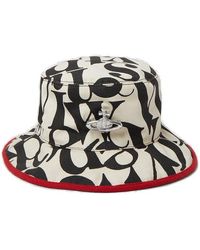 Vivienne Westwood Logo-plaque Reversible Bucket Hat in Black | Lyst