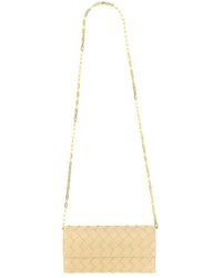 Bottega Veneta - Woven Fold-over Chained Shoulder Bag - Lyst