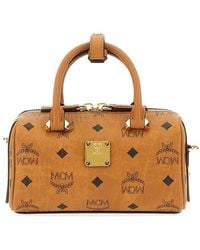 MCM - Boston Logo Plaque Mini Tote Bag - Lyst