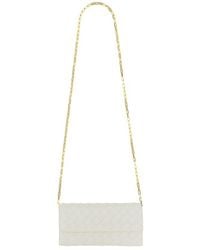 Bottega Veneta - Woven Fold-over Chained Shoulder Bag - Lyst