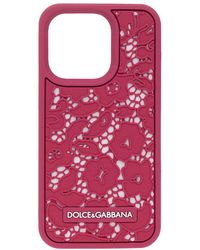 Dolce & Gabbana - Floral Lace Iphone 14 Pro Case - Lyst