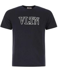 Valentino - Vltn Logo Embroidered Crewneck T-shirt - Lyst