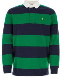 Polo Ralph Lauren - Logo-embroidered Long-sleeved Striped Polo Shirt - Lyst