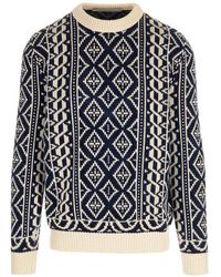 Golden Goose Patterned-intarsia Knit Sweater - Black