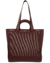 Max Mara Top Handle Tote Bag - Brown