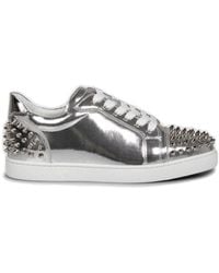 Christian Louboutin - Stud Detailed Lace-up Sneakers - Lyst