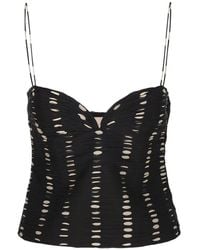 Valentino - Dot Printed Sleeveless Top - Lyst