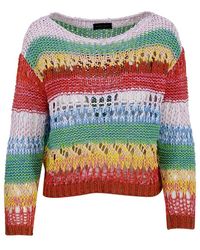 Roberto Collina - Striped Knit Sweater - Lyst