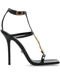 Versace - V2025 Chain Square-Toe Sandals - Lyst