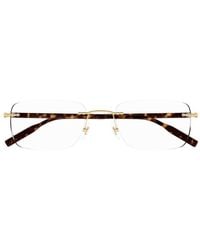 Montblanc - Rectangular Frame Glasses - Lyst