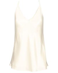 Max Mara - Spaghetti Strap Satin Top Tops - Lyst