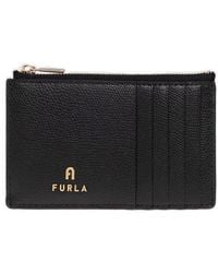 Furla - Camelia Logo Plaque Zipped Medium Card Holder - Lyst