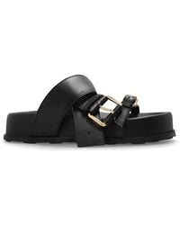 Moschino - Belted Up Wedge Sandals - Lyst