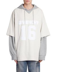 Givenchy - Layered Drawstring Hoodie - Lyst