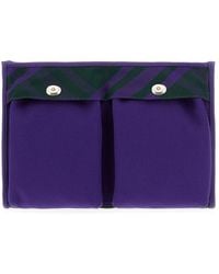 Burberry - Printed Canvas Shopping Clutch - Lyst