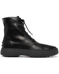 Tod's - Montone Lace-Up Ankle Boots - Lyst