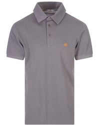 Etro - Polo Shirt With Logo And Paisley Undercollar - Lyst