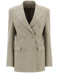 Golden Goose - Diva Double-breasted Blazer With Heraldic Buttons - Lyst