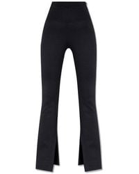 The Mannei - High-Waist Side-Slit Flared Trousers - Lyst