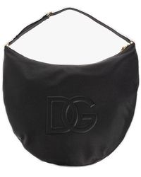 Dolce & Gabbana 'half Moon' Hobo Shoulder Bag - Black