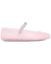 Jimmy Choo - The Jelly Embellished Ballerina Flats - Lyst