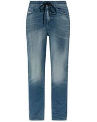 DIESEL - 2041 D-fayza Drawstring Distressed Jeans - Lyst