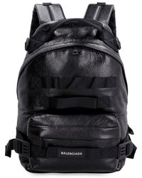 Balenciaga Leather Backpack - Black