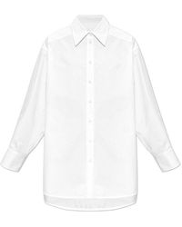 Jil Sander - Cut-out Detailed Long-sleeved Shirt - Lyst