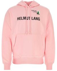 Helmut Lang - Logo-print Hooded Cotton Sweatshirt - Lyst