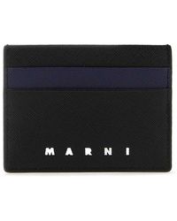 Marni - Black Leather Card Holder - Lyst