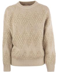 Brunello Cucinelli - Wool, Silk And Cashmere Sweater - Lyst