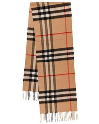 Burberry - Checked Fringed-edge Scarf - Lyst